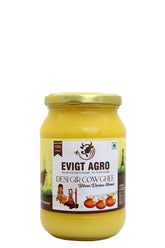 Pure Organic Desi Gir Cow Ghee By Evigt Agro | Rich Source Of Vitamin A & Healthy Delicious Pure Ghee Perfect For Energy | (500ml) 16.9 Ounce | Jar Pack
